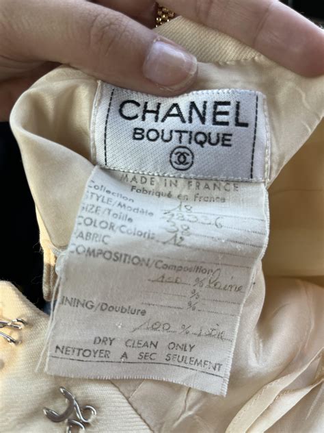 inside chanel 5|vintage Chanel inside tags.